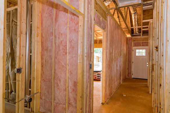 A Hartford, CT home's walls are insulated with fibre insulation.